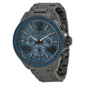 Michael Kors Wren Chronograph Quartz Blue Dial Grey Steel Strap Watch For Women - MK6097