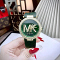 Michael Kors Parker Green Dial Green Leather Strap Watch For Women - MK4724