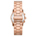 Michael Kors Janelle Quartz Maroon Dial Rose Gold Steel Strap Watch For Women - MK7382