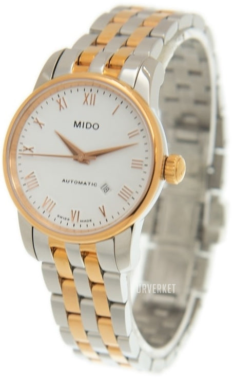 Mido Baroncelli III Automatic White Dial Two Tone Steel Strap Watch For Women - M7600.9.N6.1