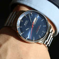 Mido Commander II Automatic Chronometer Blue Dial Silver Steel Strap Watch For Men - M021.431.11.041.00