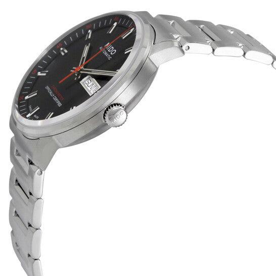 Mido Commander II Automatic Black Dial Silver Steel Strap Watch For Men - M021.431.11.051.00