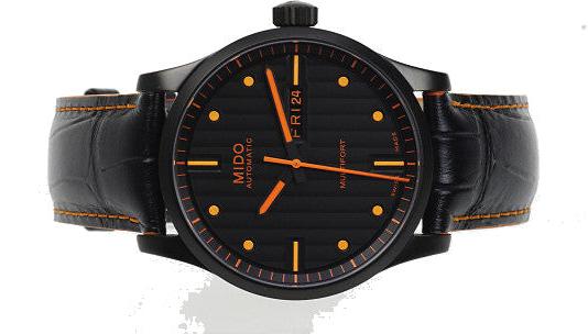 Mido Multifort Automatic Special Edition Black Dial Black Leather Strap Watch For Men - M005.430.36.051.80