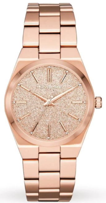 Michael Kors Channing Quartz Rose Gold Dial Rose Gold Steel Strap Watch For Women - MK6624