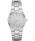 Michael Kors Channing Three Hand Silver Dial Silver Steel Strap Watch For Women - MK6626