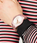 Michael Kors Slim Runway Pink Dial Pink Steel Strap Watch For Women - MK4456