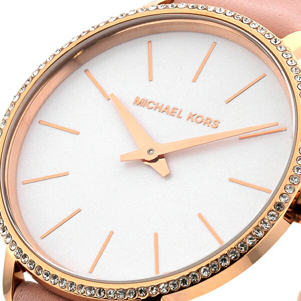 Michael Kors Pyper Analog White Dial Pink Leather Strap Watch For Women - MK2803