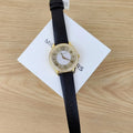 Michael Kors Harlowe Analog White Dial Black Leather Strap Watch For Women - MK2988