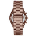 Michael Kors Runway Quartz Brown Dial Brown Steel Strap Watch For Women - MK3418