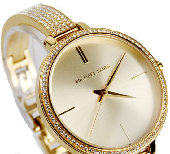 Michael Kors Jaryn Quartz Gold Dial Gold Steel Strap Watch For Women - MK3784