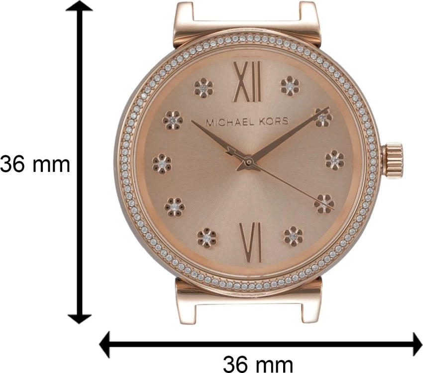 Michael Kors Sofie Quartz Rose Gold Dial Rose Gold Steel Strap Watch For Women - MK3882