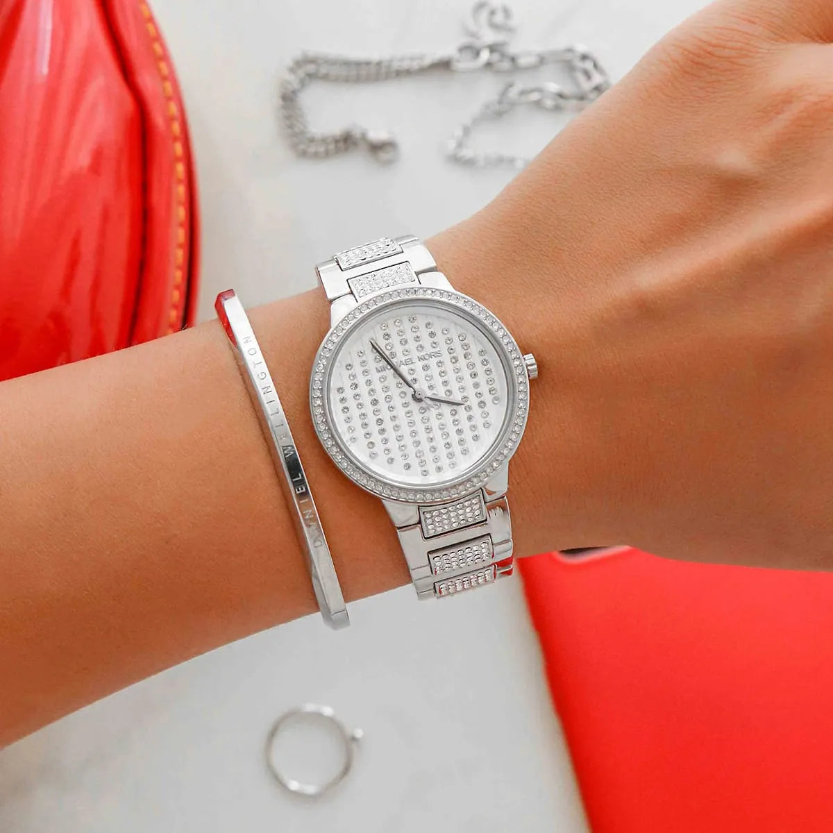 Michael Kors Gabbi Quartz Silver Dial Silver Steel Strap Watch For Women - MK3984