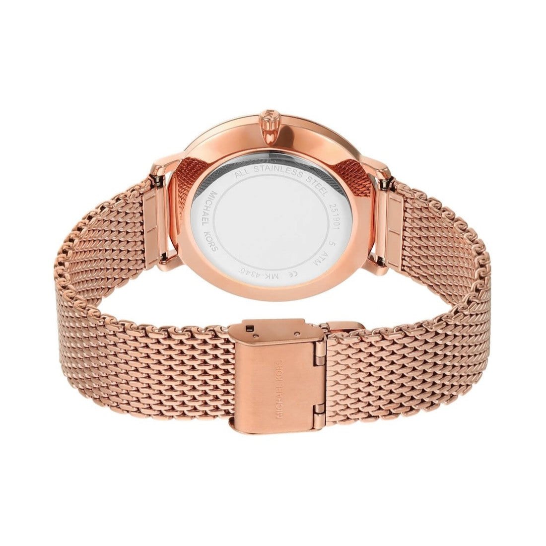 Michael Kors Pyper Quartz Rose Gold Dial Rose Gold Mesh Strap Watch For Women - MK4340