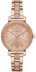 Michael Kors Sofie Quartz Rose Gold Dial Rose Gold Steel Strap Watch For Women - MK4354