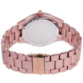 Michael Kors Slim Runway Pink Dial Pink Steel Strap Watch For Women - MK4456