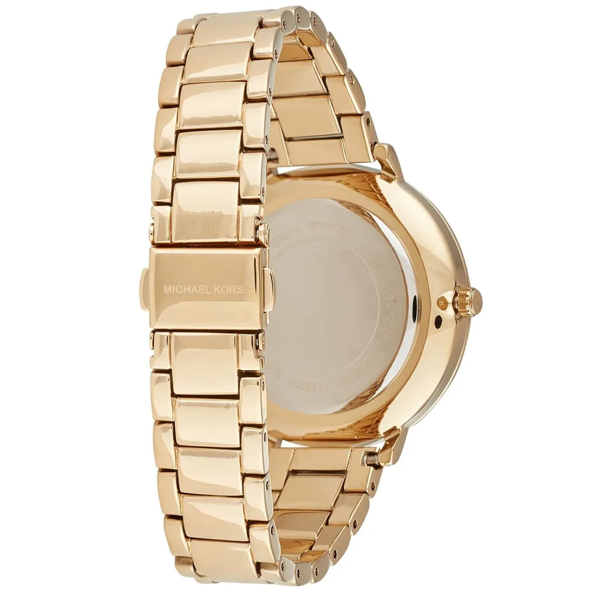 Michael Kors Pyper Three Hand White Dial Gold Steel Strap Watch For Women - MK4666