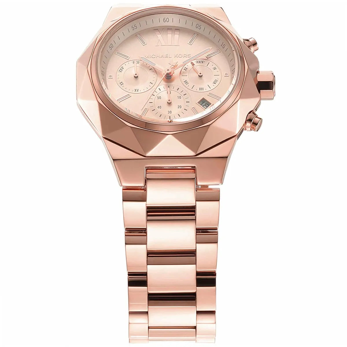 Michael Kors Raquel Analog Rose Gold Dial Rose Gold Steel Strap Watch For Women - MK4688