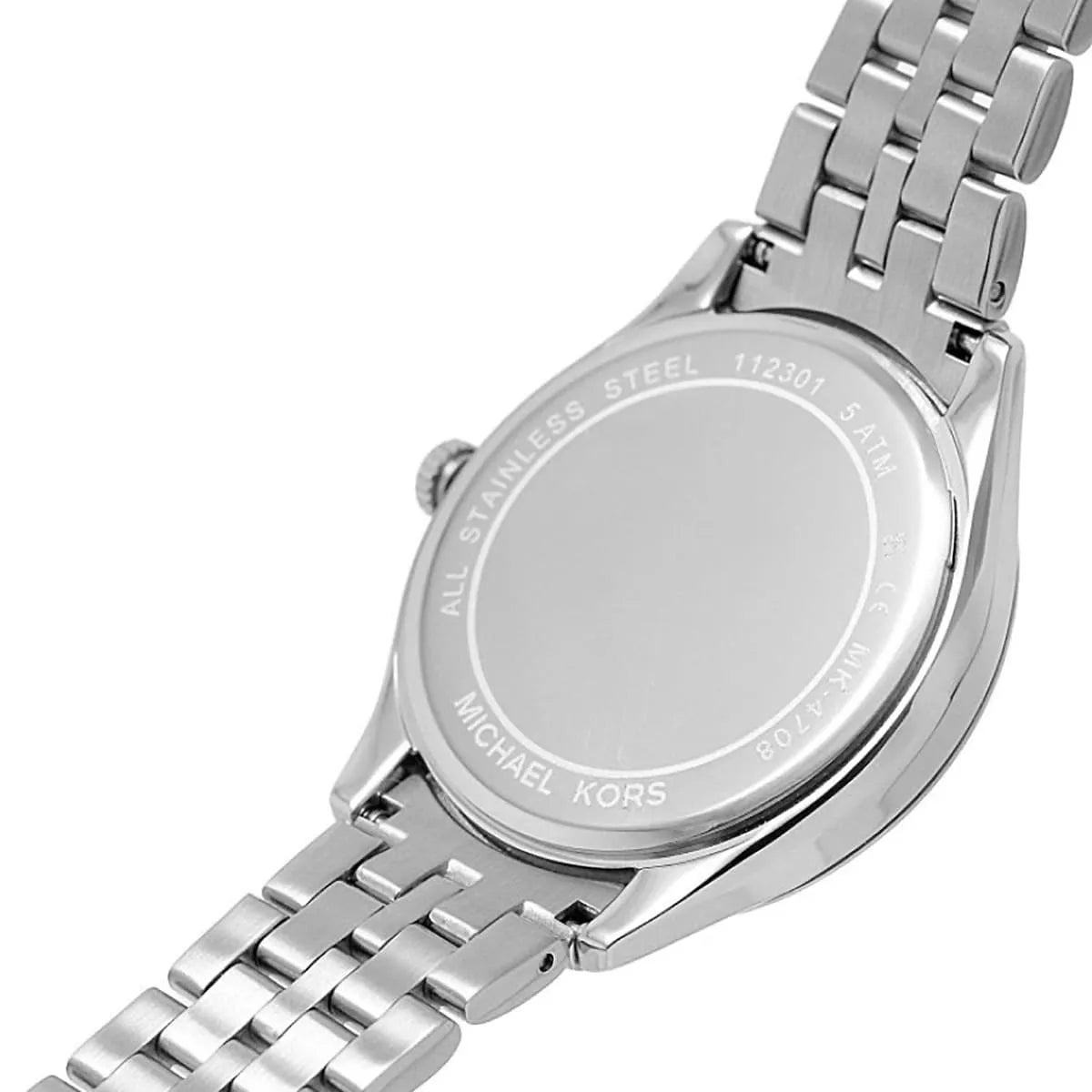 Michael Kors Harlowe Three-Hand Quartz Silver Dial Silver Steel Strap Watch For Women - MK4708