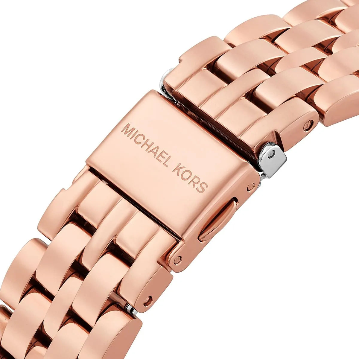 Michael Kors Harlowe Rose Gold Dial Rose Gold Steel Strap Watch For Women - MK4710