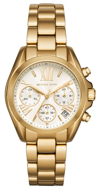 Michael Kors Lexington Quartz Gold Dial Gold Steel Strap Watch For Women - MK6267