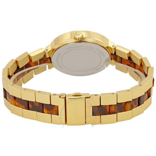 Michael Kors Garner Multifunction Gold Dial Two Tone Steel Strap Watch For Women - MK6471