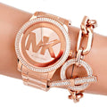 Michael Kors Tibby Quartz Rose Gold Dial Rose Gold Steel Strap Watch For Women - MK6880