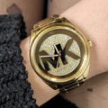 Michael Kors Janelle Quartz Gold Dial Gold Steel Strap Watch For Women - MK7088