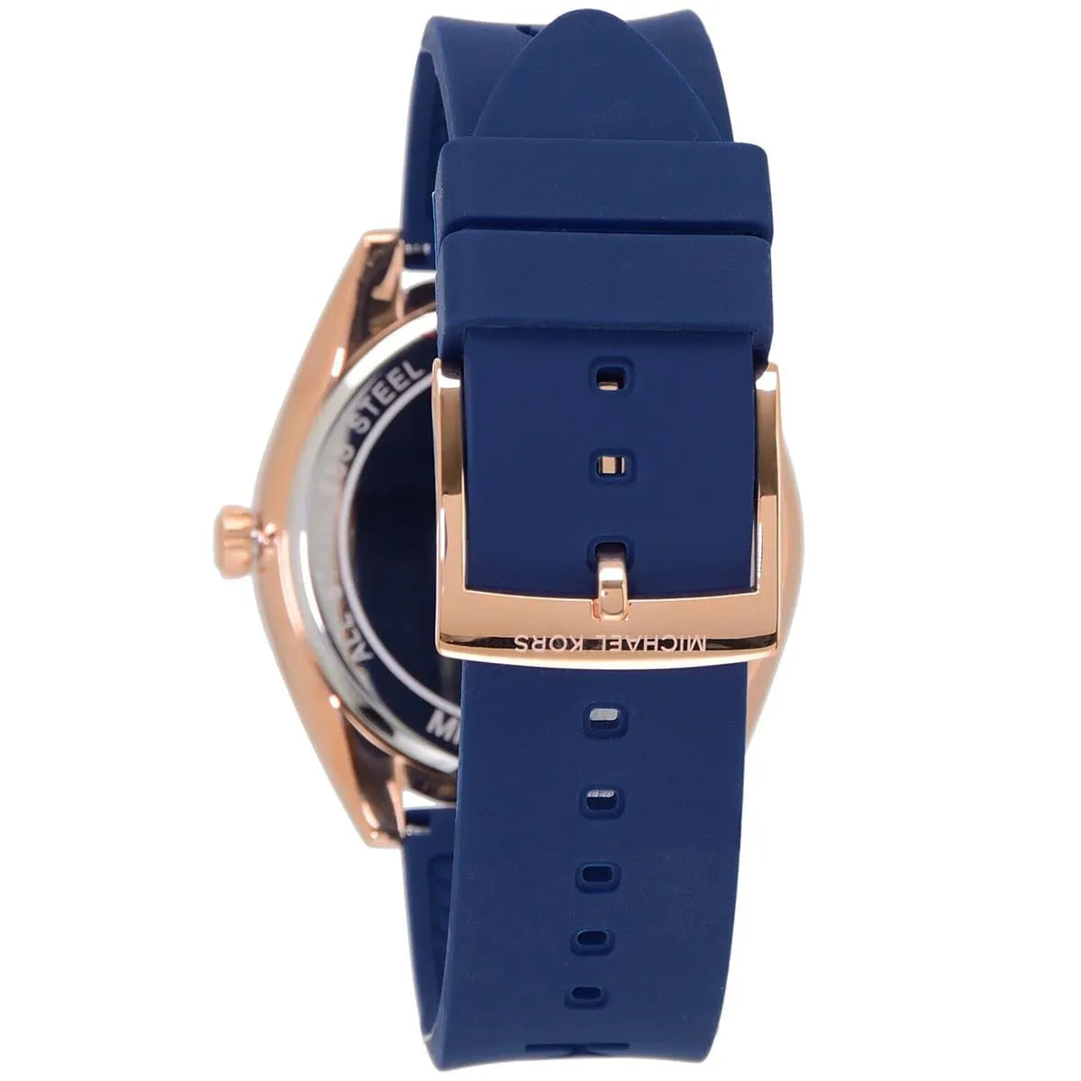 Michael Kors Janelle Three Hand Blue Dial Blue Rubber Strap Watch For Women - MK7140