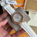 Michael Kors Lennox Three-Hand Crystals Dial White Silicone Strap Watch For Women - MK7248