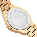 Michael Kors Lennox Three-Hand Silver Dial Gold Steel Strap Watch For Women - MK7278