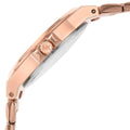 Michael Kors Lennox Three Hand Silver Dial Rose Gold Steel Strap Watch For Women - MK7279