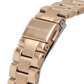 Michael Kors Lennox Three Hand Silver Dial Rose Gold Steel Strap Watch For Women - MK7279