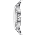 Michael Kors Layton Three Hand Pink Dial Silver Steel Strap Watch For Women - MK7298