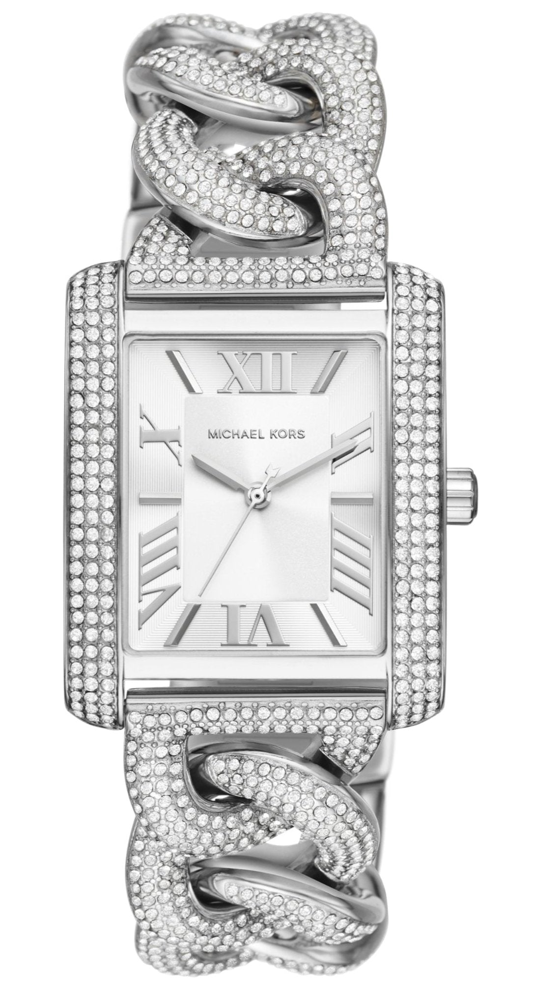 Michael Kors Emery Three Hand Silver Dial Silver Steel Strap Watch For Women - MK7299