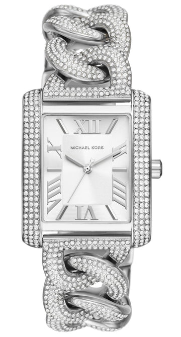 Michael Kors Emery Three Hand Silver Dial Silver Steel Strap Watch For Women - MK7299