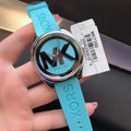 Michael Kors Janelle Quartz Blue Dial Blue Rubber Strap Watch For Women - MK7350