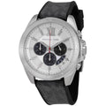 Michael Kors Brecken Chronograph Silver Dial Grey Rubber Strap Watch For Men - MK8922