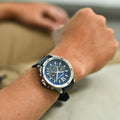 Michael Kors Brecken Chronograph Blue Dial Blue Silicone Strap Watch For Men - MK8923