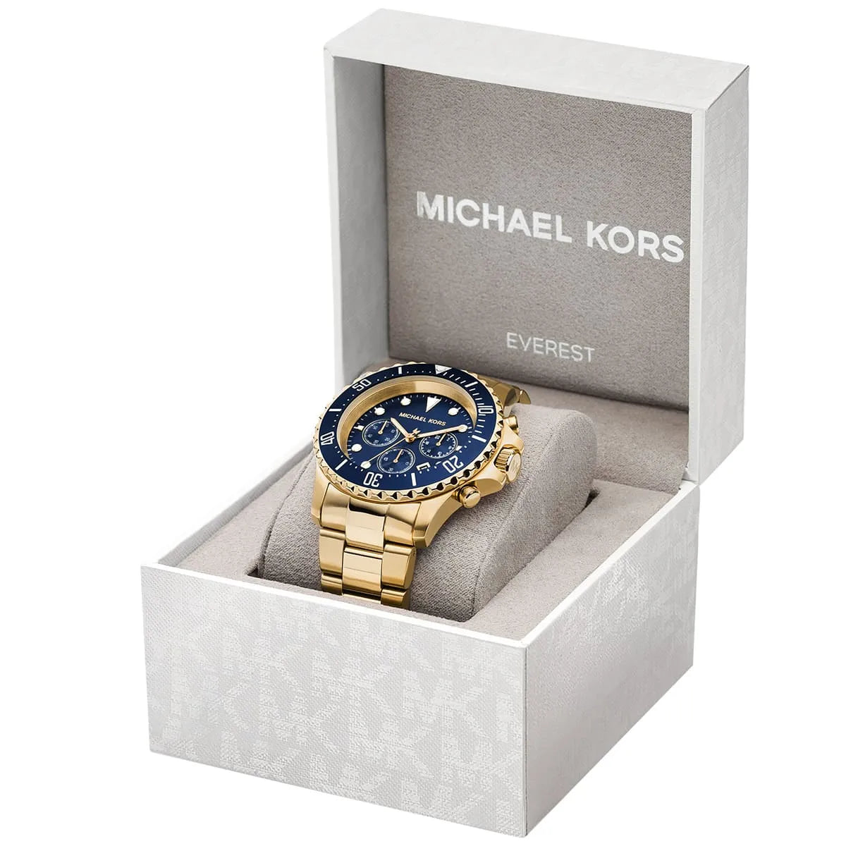 Michael Kors Everest Chronograph Blue Dial Two Tone Steel Strap Watch For Men - MK8978