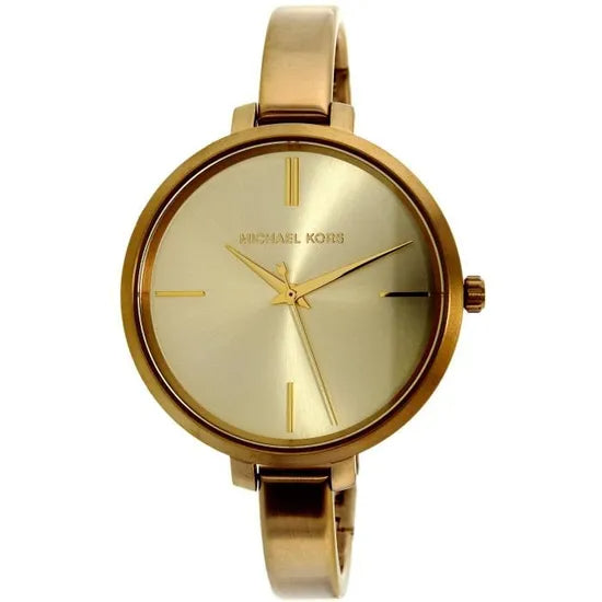 Michael Kors Jaryn Analog Quartz Gold Dial Gold Steel Strap Watch For Women - MK3546