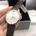 Emporio Armani Beta Chronograph White Dial Brown Leather Strap Watch For Men - AR1916