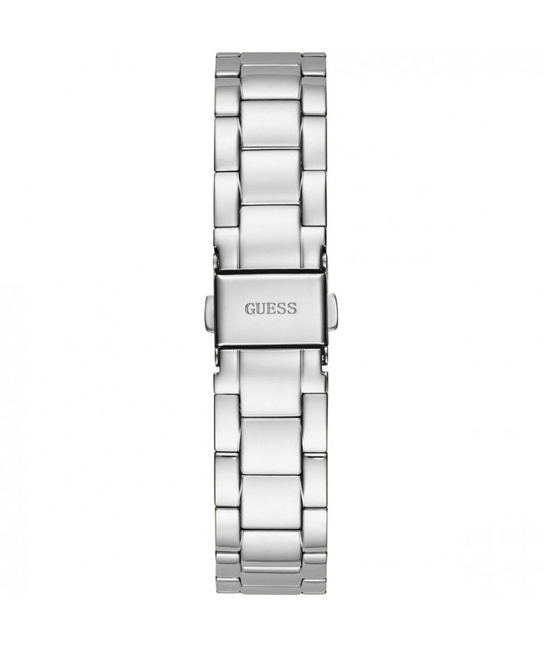 Guess Luna Diamonds Blue Dial Silver Steel Strap Watch for Women - GW0307L1