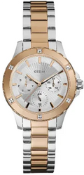 Guess Mist Quartz Silver Dial Two Tone Steel Strap Watch For Women - W0443L4