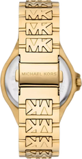 Michael Kors Lennox Three-Hand Gold Dial Gold Steel Strap Watch For Women - MK7339