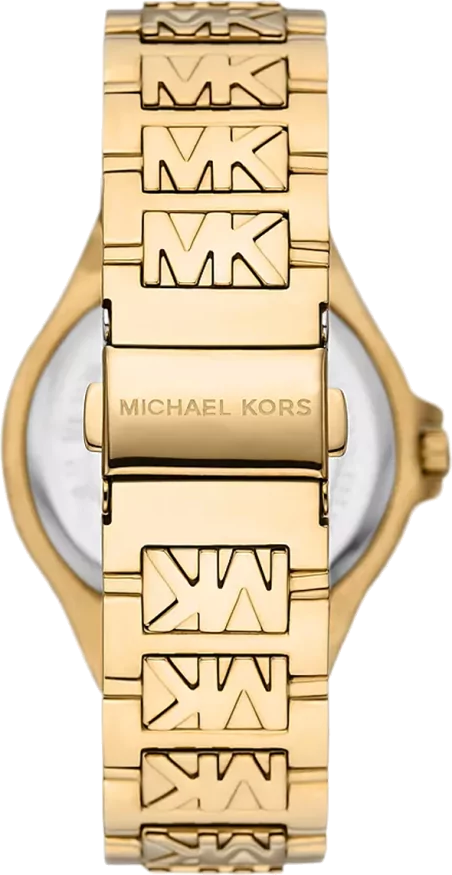 Michael Kors Lennox Three-Hand Gold Dial Gold Steel Strap Watch For Women - MK7339