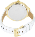 Michael Kors Slim Runway Quartz Gold Dial White Leather Strap Watch For Women - MK2389