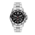 Michael Kors Everest Chronograph Black Dial Silver Steel Strap Watch For Women - MK5753