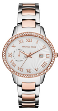 Michael Kors Whitley Analog White Dial Two Tone Steel Strap Watch For Women - MK6228