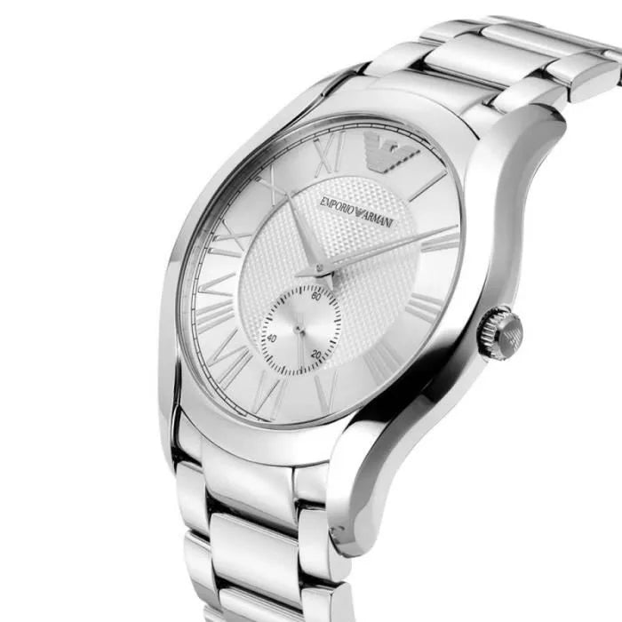 Emporio Armani Dress Quartz Silver Dial Silver Steel Strap Watch For Men - AR11084