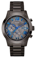 Guess Atlas Quartz Grey Dial Grey Steel Strap Watch For Men - W0668G2